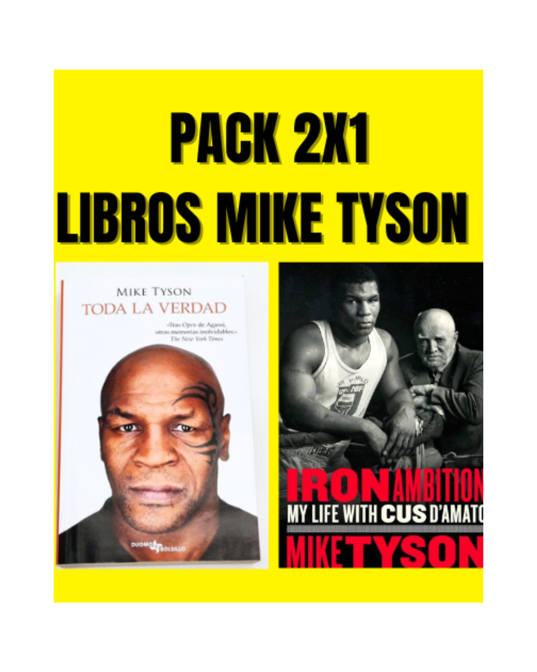 Pack 2x1 Libros MIKE TYSON Oficiales en Español
