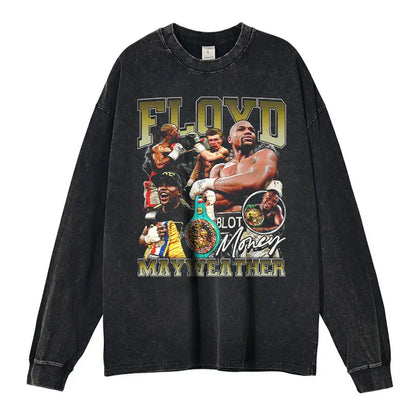 Camiseta larga Vintage Conor McGregor,Gervonta Davis Tops